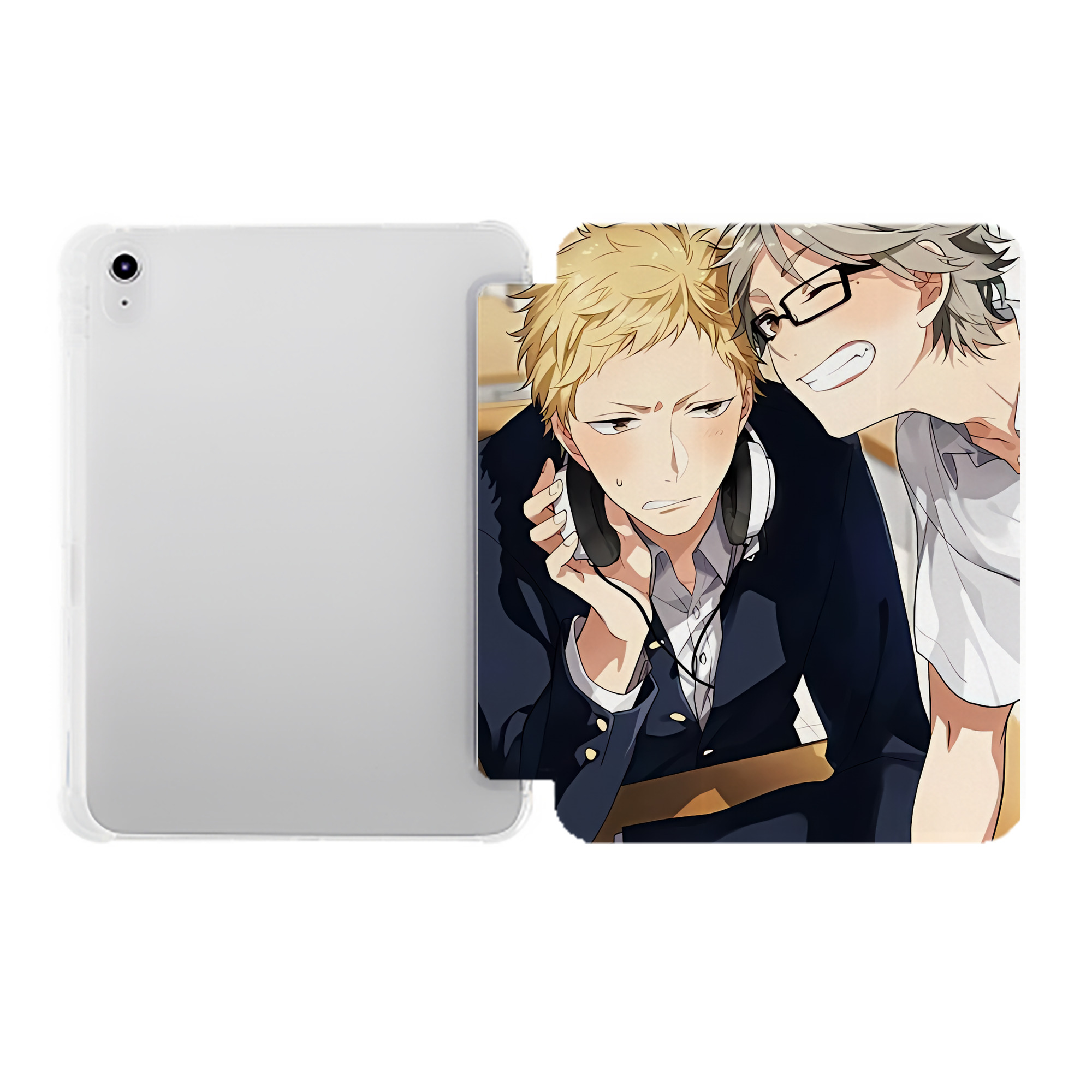 （画像用） ハイキュー!! Haikyu!! IPad ケース ペン収納付き 三つ折りスタンド PUレザー×シリコン 対応機種9.5/10.5/10.9インチ